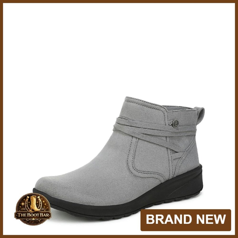 Stretch Fabric Ankle Booties With Side Zipper, 3.25 Inch Height